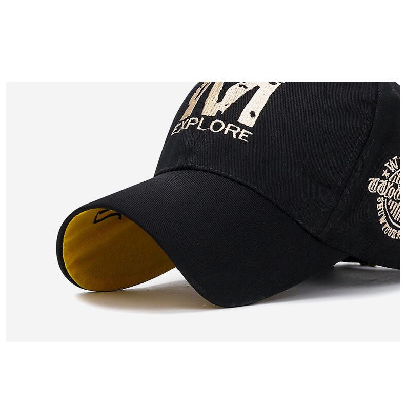 Mũ lưỡi trai cotton họa tiết chữ cá tính thời trang