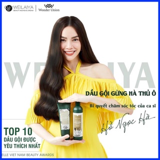 Cặp dầu gội gừng hà thủ ô weilaiya 400ml và dầu xả gừng hà thủ ô 250ml kích mọc tóc weilaiya