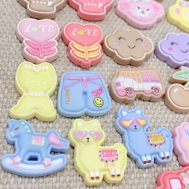 Charm slime/ Dụng Cụ Charm Trang Trí Hình ảnh Sinh động Viền 2 - 01 Cái