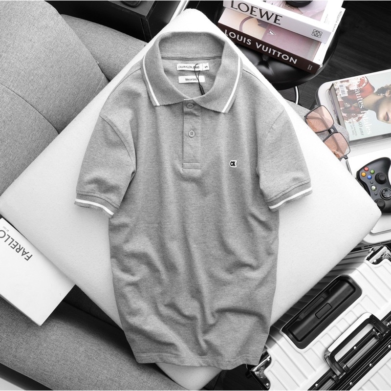 Áo thun Polo Nam ngắn tay C.K Form Slimfit vải cotton dư xịn co dãn 4 chiều thấm hút mồ hôi Hàng VNXK