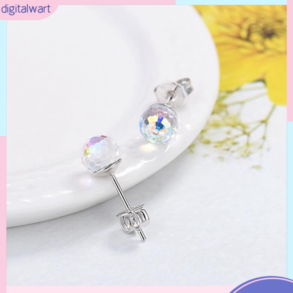 Đôi Khuyên Tai Hình Quả Cầu Pha Lê Giả Thời Trang Cho Nữ