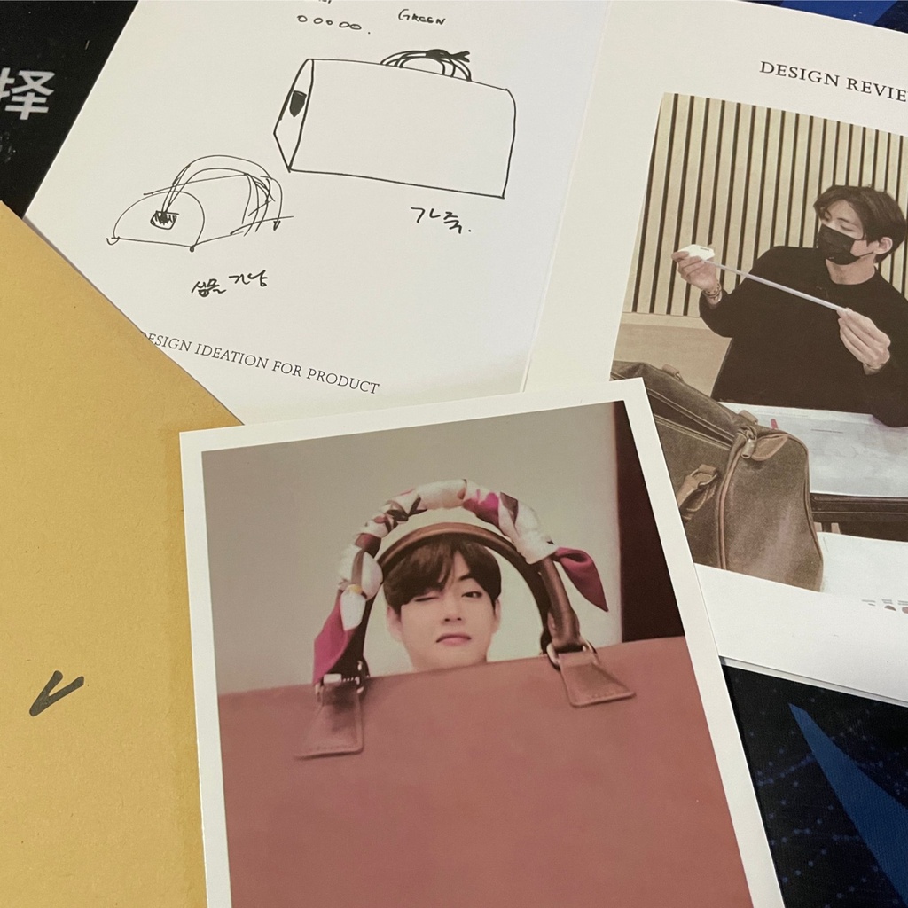 KPOP BTS V Tae Hyung Same Making Log Photo Card Fan Collectible Paper Card Photo Set For ARMY