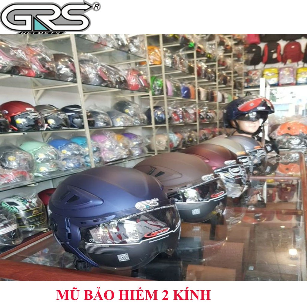 Mũ bảo hiểm GRS A966K 2 Kính – Vệ sĩ chống tia cực tím chống tia Uv