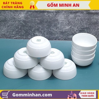 Bát cơm sứ men trắng bát tràng cao cấp- gốm sứ bát tràng- gốm minh an