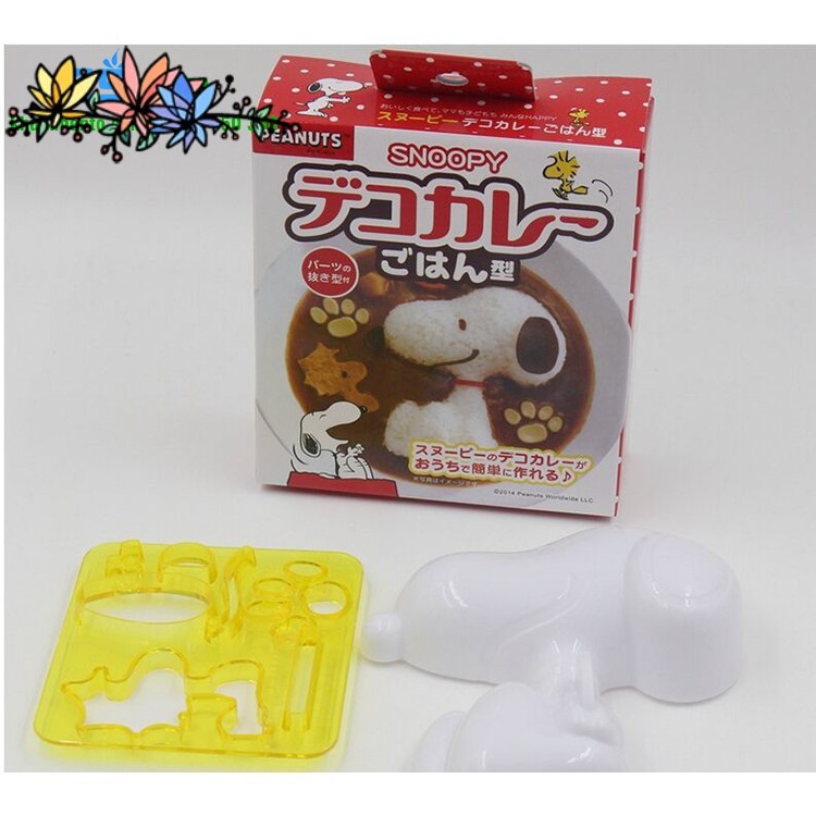 BỘ KHUÔN ÉP CƠM SNOOPY KÈM TẤM CẮT TRANG TRÍ