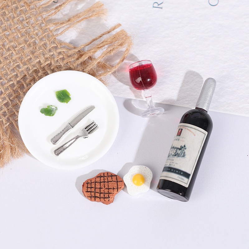 Bộ 2 Mô Hình Chai Rượu Tỉ Lệ 1: 12 Trang Trí Nhà Búp Bê