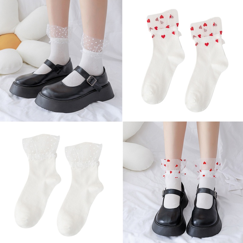 Xixi Đôi Vớ Màu Trơn Phối Lưới Thời Trang Cho Nữ