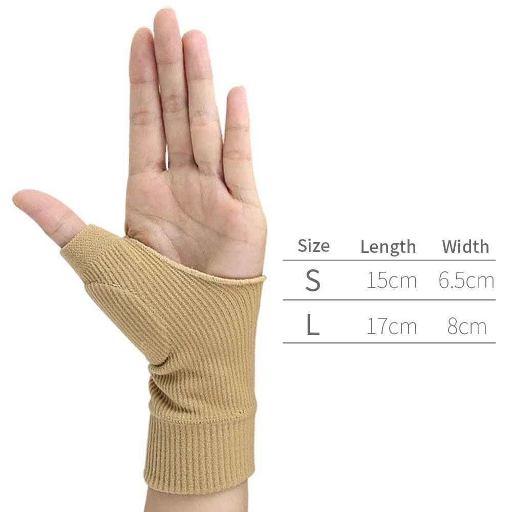 Găng tay nẹp cổ tay xỏ ngón cái có đệm giảm đau mềm mại nhiều màu sắc hỗ trợ chữa bệnh đau khớp/ băng bó tay