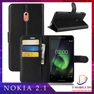 Bao da Nokia 2.1 cao cấp có nắp gập và chống xem phim