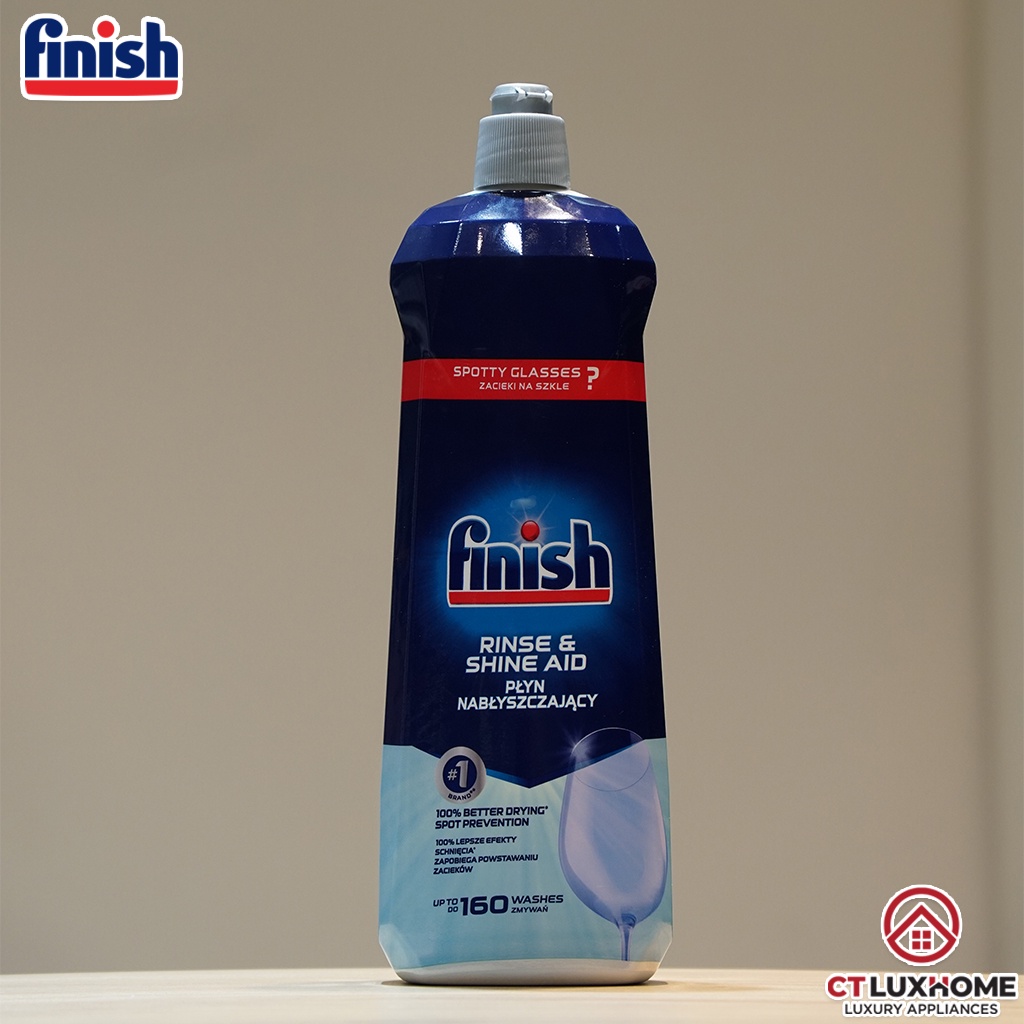 Nước trợ xả, Nước làm bóng Finish 800ml  làm bóng chén, trợ xả, làm khô dùng cho máy rửa chén - Hàng chính hãng