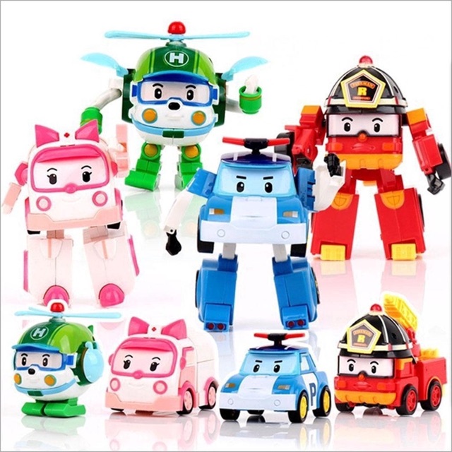 Hộp Đồ Chơi Robocar Poli Siêu Xe Robot Biến Hình Cao Cấp Dành Cho Bé