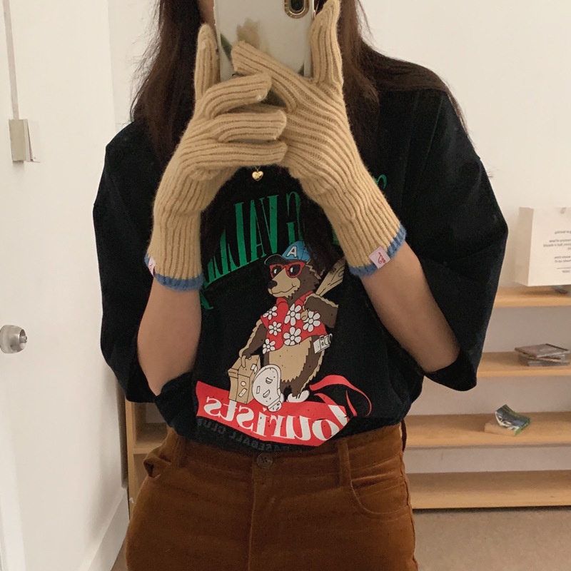 Áo Thun 3158 Asheville Gấu PEONYB Nữ [FREESHIP]  Phông ngắn tay form rộng oversize in hình vintage hàn quốc Ulzzang