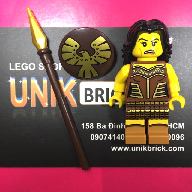 Lego UNIK BRICK Warrior Woman - Nữ chiến binh trong Minifigures Series 10 chính hãng (như hình)