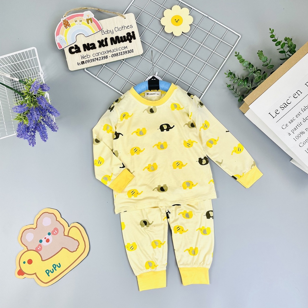 FULLSIZE 9 - 30kg bộ dài tay thun lạnh Minky-mom CANA'S loại 1 cho bé cực dễ thương 7-30kg