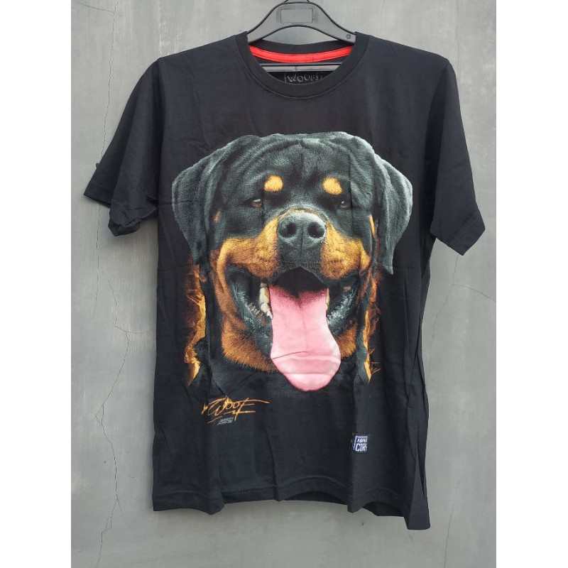 Áo Thun In Hình Chú Chó Rottweiler Dễ Thương