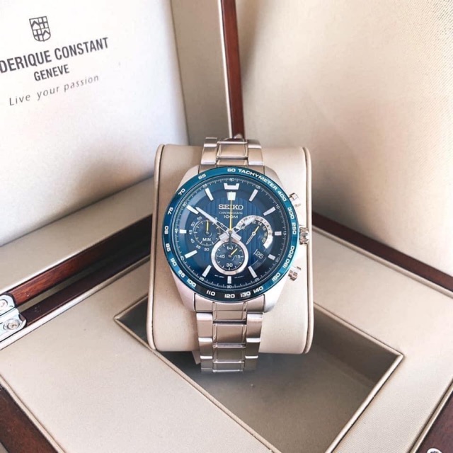 Đồng Hồ Seiko Chính Hãng Nam SSB301P1 Chronograph Blue Dial Men's Watch |  Shopee Việt Nam