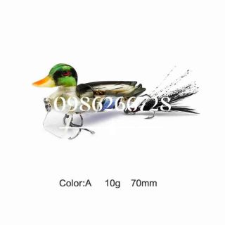 Mồi Câu Lure Hình Vịt 3D Siêu Nhạy