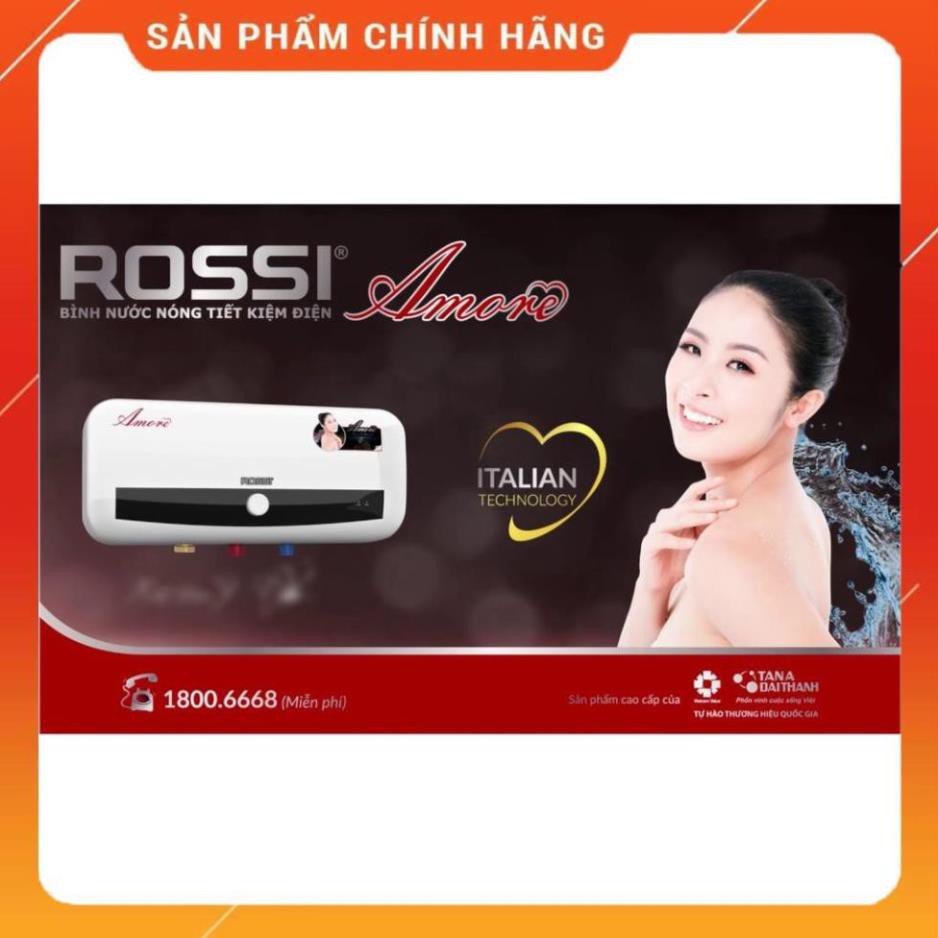 Bình nóng lạnh Rossi Amore RA15SL | RA20SL | RA30SL ngang 15L/20L/30L, Chính hãng, BH 7 năm, Tân á đại Thành BM