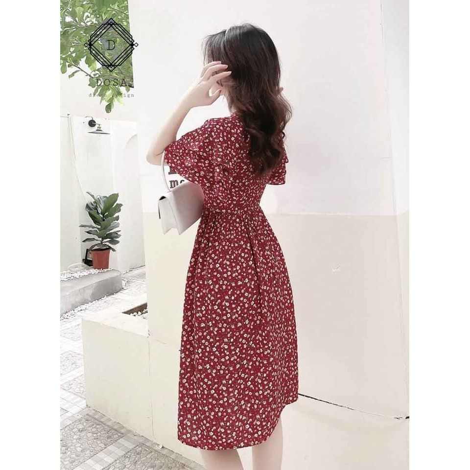 VÁY HOA NHÍ TAY XẾP BÈO 2 MÀU | BigBuy360 - bigbuy360.vn