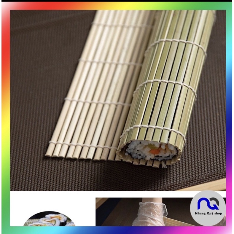 Mành tre cuộn cơm làm kimbap kích thước 24cmx24cm. Mành tre lót ly trà. Mành tre làm cơm cuộn.