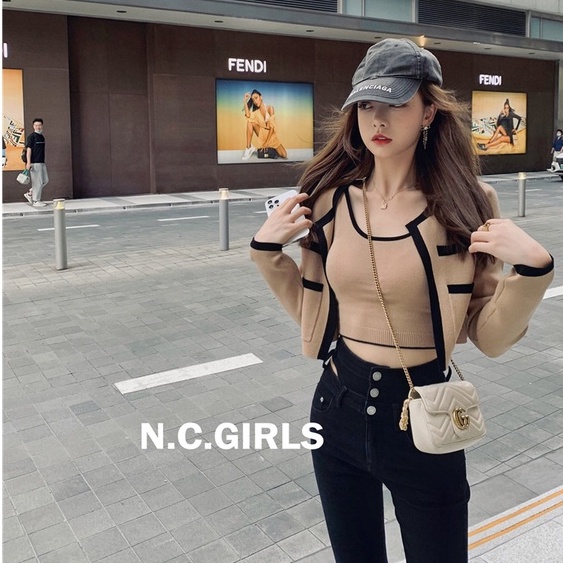 LALISAS Áo cardigan Dệt Kim Phong Cách Thời Trang Hàn Quốc Dành Cho Nữ