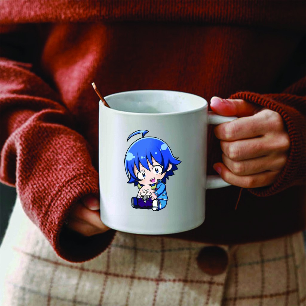 Cốc sứ trắng in hình Mairimashita! Iruma-kun Chào mừng cậu đến trường Iruma-kun chibi anime dễ thương xinh xắn