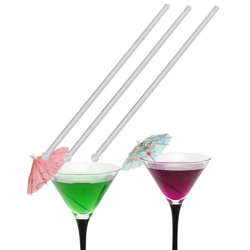 Cây Khuấy Cocktail Đầu Tròn Trong Suốt