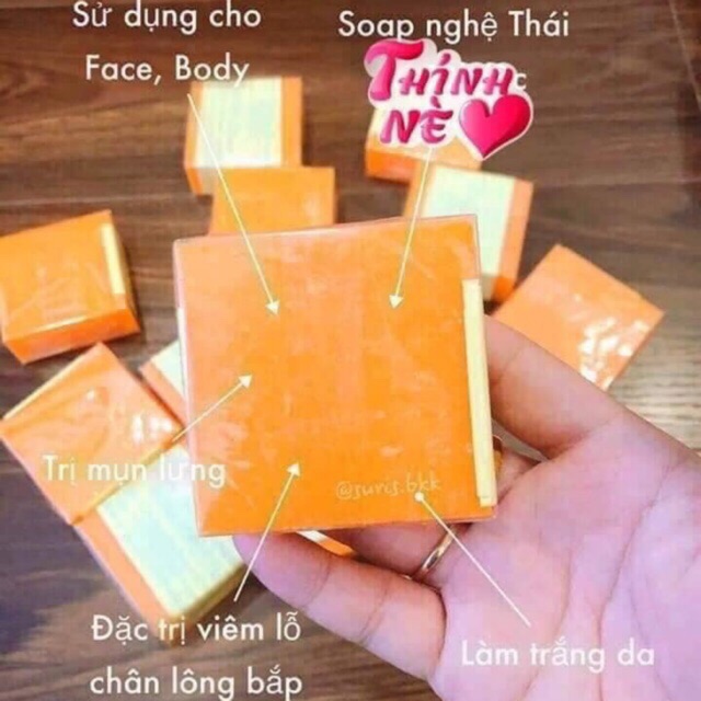 Xà phòng Soap nghệ Cam Thái Lan