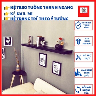 Thanh Ngang Treo Tường Dài 1m x Sâu15cm, Kệ Gỗ MDF Lõi Xanh Loại 1 Kết Cấu Dấu Vít Chắc Chắn Tiện Lợi Tặng Kèm Phụ Kiện
