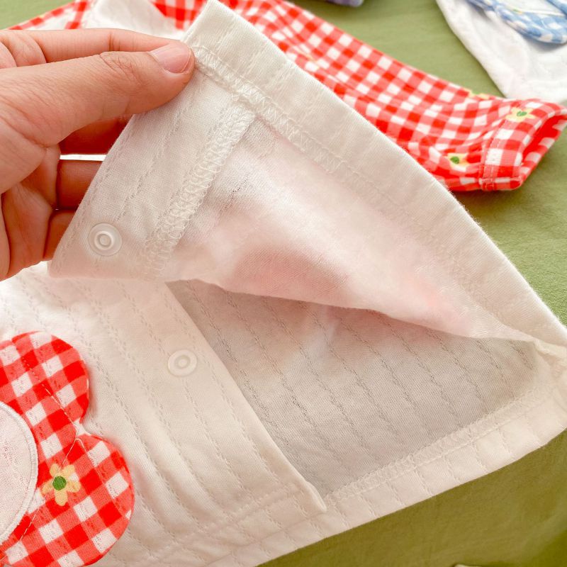 Bộ Đồ Ngủ Vải Cotton Họa Tiết Sọc Ca Rô Thời Trang Xinh Xắn Cho Bé Gái