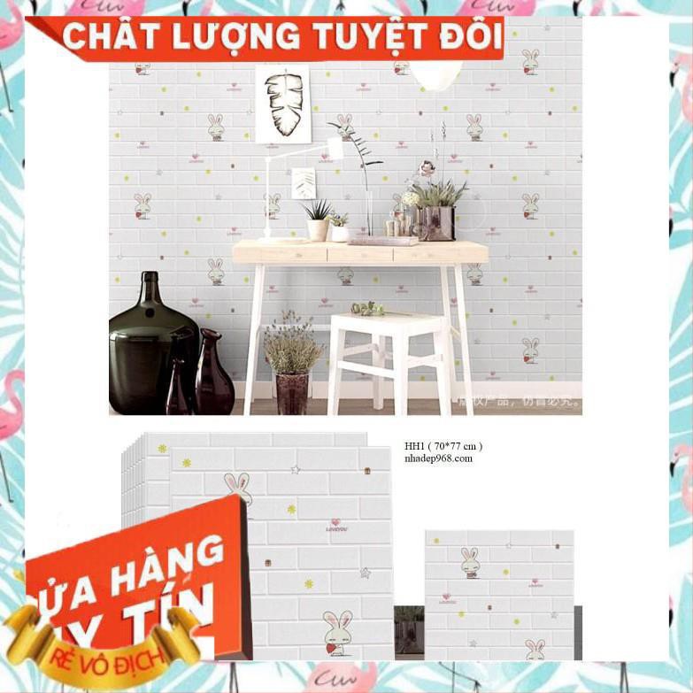 Bộ 5 Tấm Xốp Dán Tường Hoạt Hình Con Thỏ Cho Trẻ Em Dễ Thương Mẫu Mới 2020