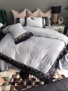 SET LỤA SATIN REN GHI HÀNG CAO CẤP
