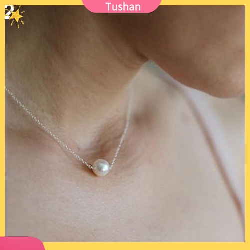 Vòng cổ ngọc trai giả màu vàng/bạc bằng hợp kim