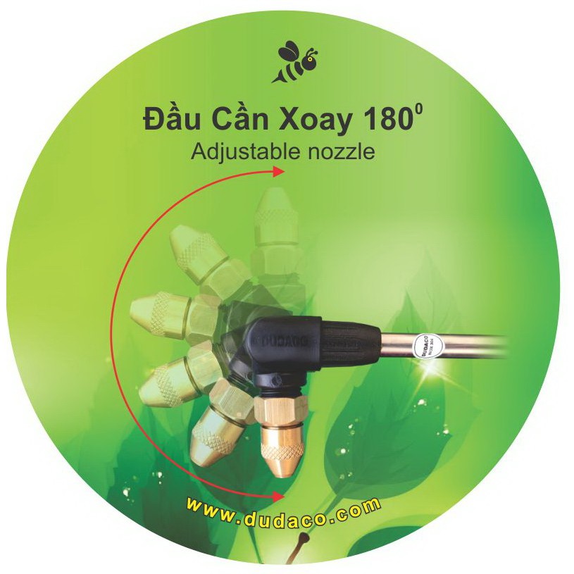 Bình phun thuốc trừ sâu 6 lít béc xoay (Vàng) - Dudaco