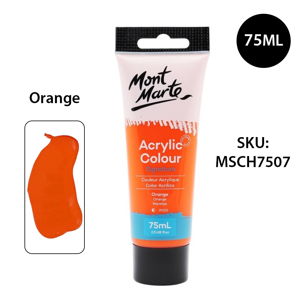 Màu Acrylic Mont Marte 75ml - Orange - Acrylic Colour Paint Signature 75ml (2.54oz) - MSCH7507
