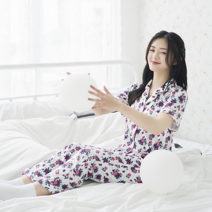 Bộ mặc nhà nữ Zen Me thiết kế pijama thu đông cộc dài chất liệu 100% cotton họa tiết trẻ trung