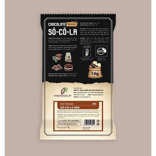 Socola Đen Decor VNChocolat Túi 1kg