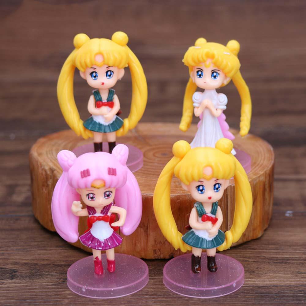 IVORY Sailor Moon Mô Hình Nhân Vật Thủy Thủ Mặt Trăng Hoạt Hình Trang Trí Bánh Kem