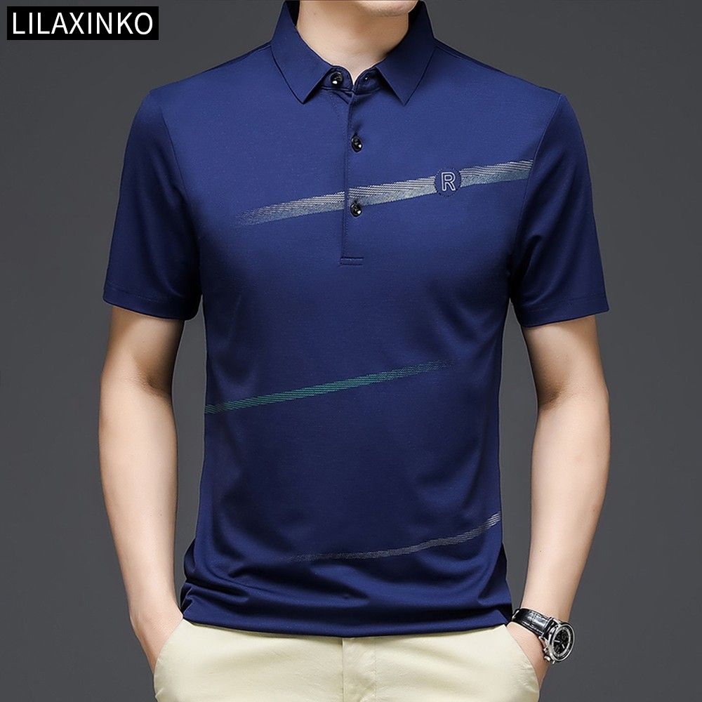 Áo Thun Polo Tay Ngắn Họa Tiết Sọc Ngang 4 Màu Sắc Thời Trang Cho Nam