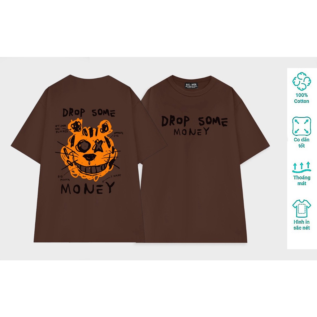(bigsize) Áo thun cotton bigsize nam nữ mặc đẹp bigsize nam 50-130kg - in mèo