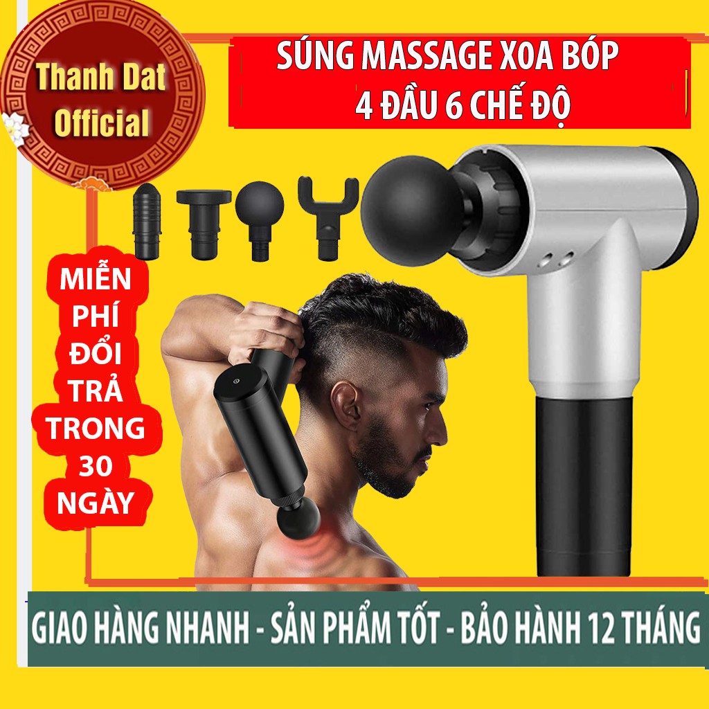 Máy Massage - Súng Massage Cầm Tay Fascial Xoa Bóp Toàn Thân Giảm Căng Cơ Cải Thiện Sức Khỏe Người Dùng