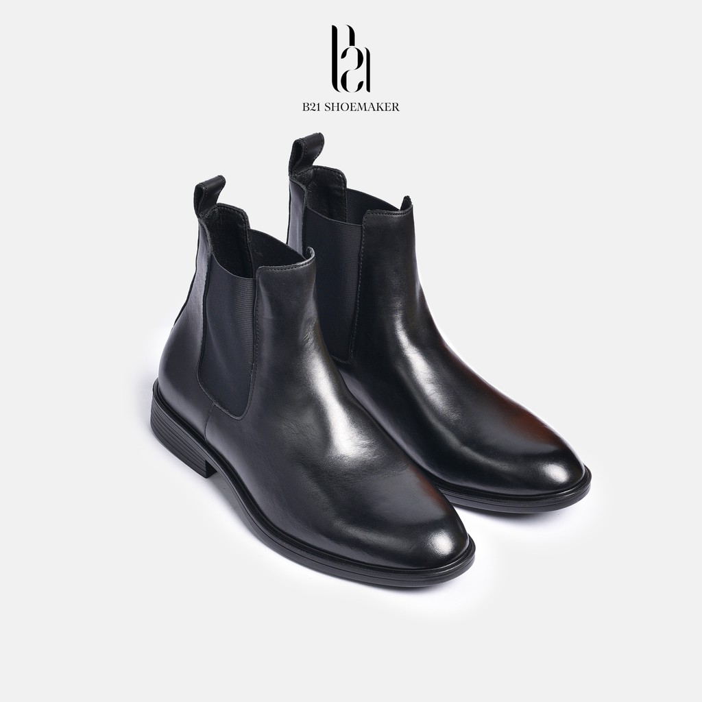 Giày Da Chelsea Boot B21 Shoemaker Cổ Cao Nam Công Sở Đế Cao Tăng Chiều Cao Da Bò Thật Classic Retro Vintage Full Box | WebRaoVat - webraovat.net.vn