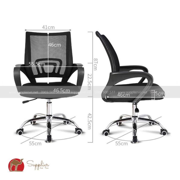 GHẾ XOAY VĂN PHÒNG, CHƠI GAMING NGỒI THOẢI MÁI, CHÂN INOX CÓ BÁNH XE- MSP : G001S