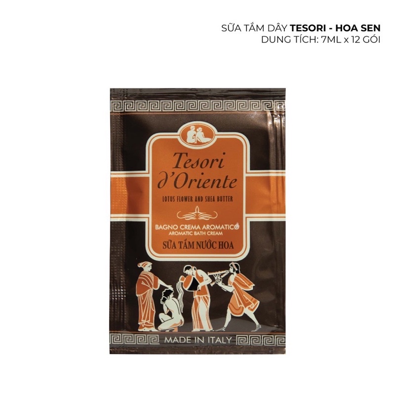 Gói Sữa Tắm Nước Hoa Tesori D' Oriente Hoa Sen dưỡng ẩm da mịn màng_7ml