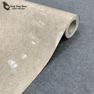 Decal đá hoa cương màu kem có vân - Giấy dán tường bàn tủ có sẵn keo ( khổ 1,2m - mẫu D4 )