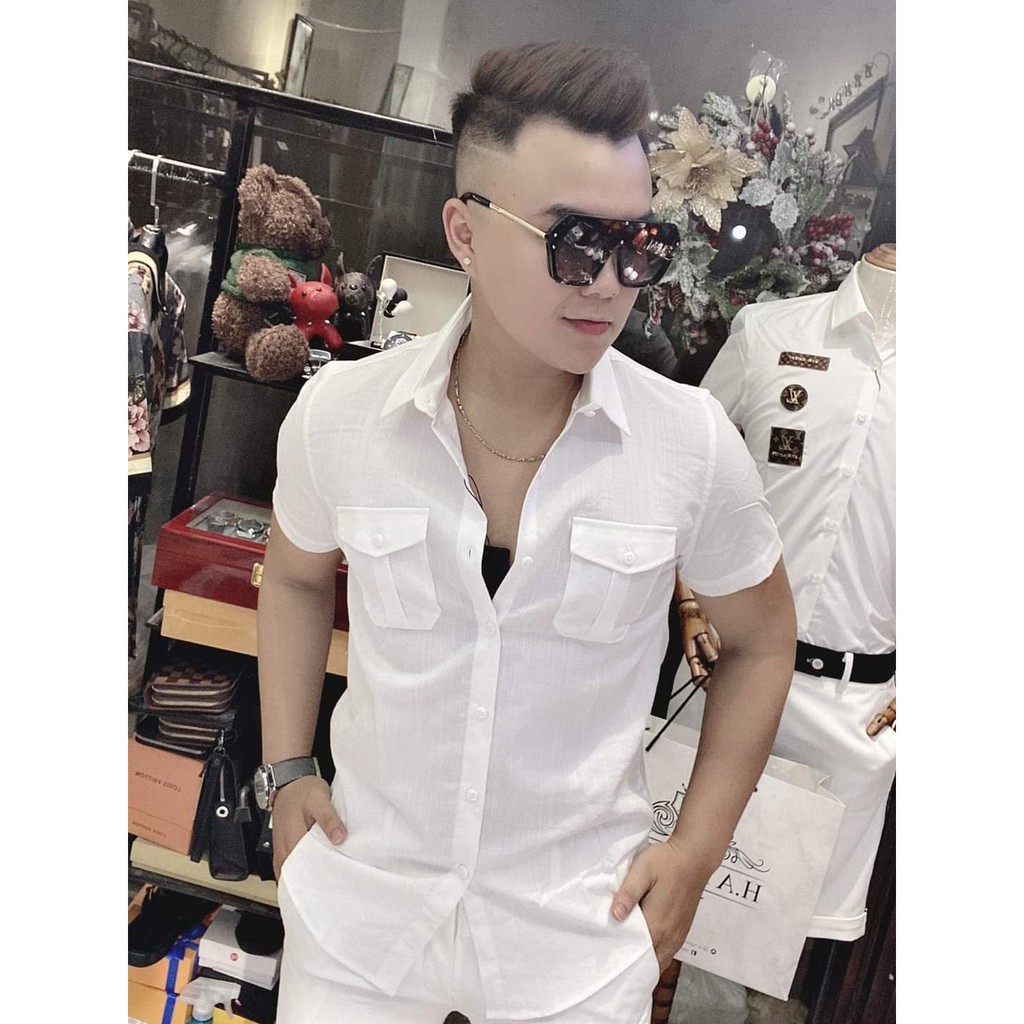 [Mã FAMAYMA2 giảm 10K đơn 50K] Áo Sơ Mi Nam Ngắn Tay Chất Đũi Xước Thái Chuẩn Dáng-Thoáng Mát- Thấm Hút Mồ Hôi Tốt | BigBuy360 - bigbuy360.vn