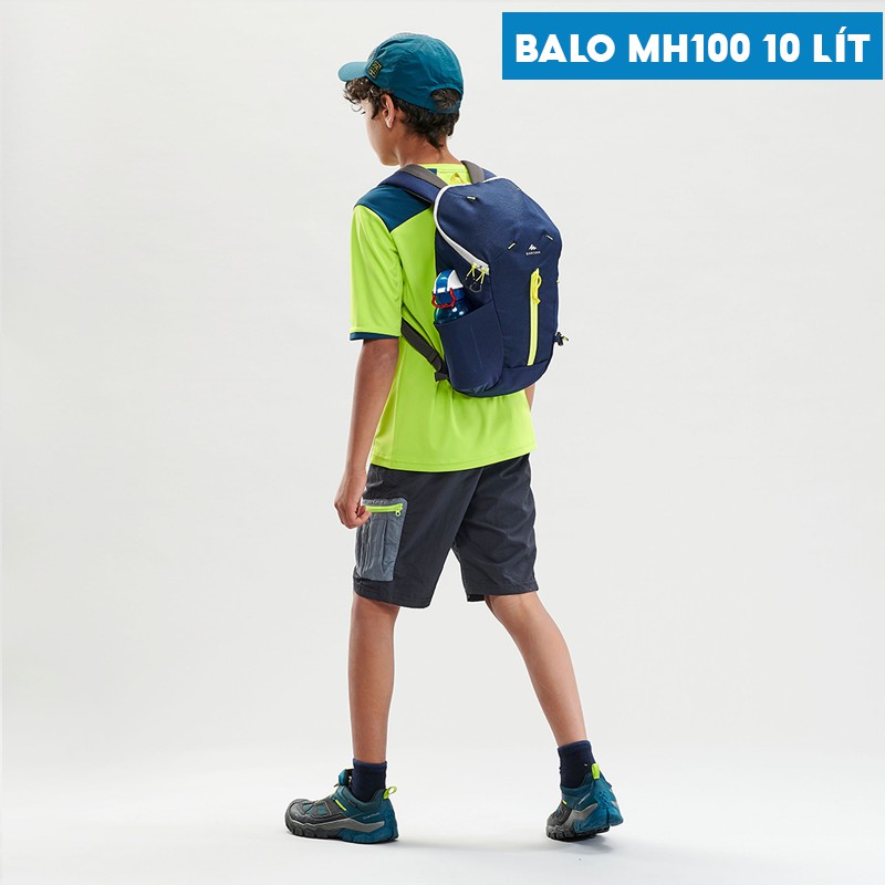 Balo trẻ em QUECHUA mh100 10 lít leo núi dã ngoại - xanh dương/vàng