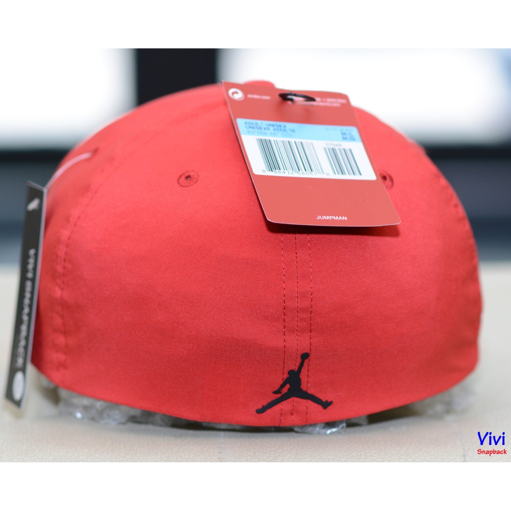 Nón mũ Jordan thời trang thể thao bít đuôi Jordan Jumpman CLC99 Woven Red ( Hình thật )