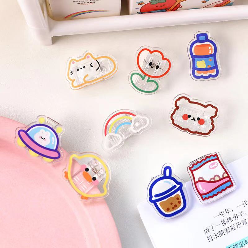 Kẹp Giấy Ghi Chú Bằng Acrylic Họa Tiết Hoạt Hình Dễ Thương Xinh Xắn