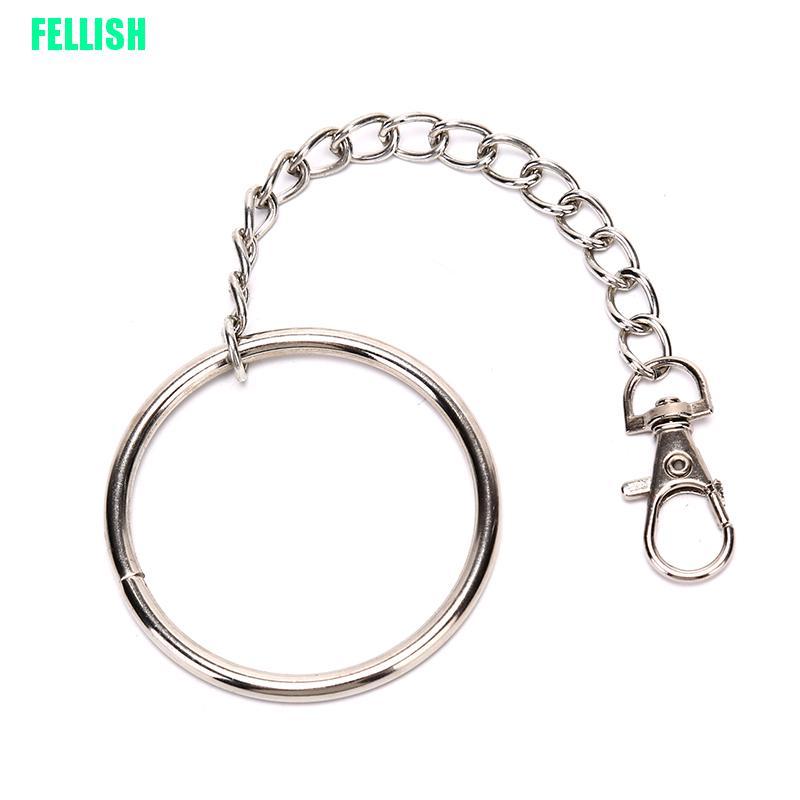 Dây Xích Dài 20cm Bằng Kim Loại Gắn Vòng Đeo Quần Phong Cách Punk